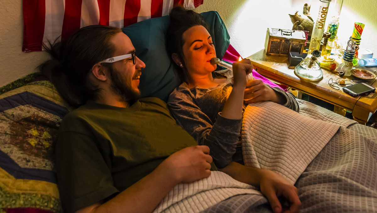 Marijuana boots the spark in the couple in sex. Marijuana boots the spark in the couple in sex.