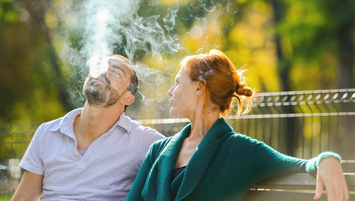 Man and woman smoking weed. Man and woman smoking weed.