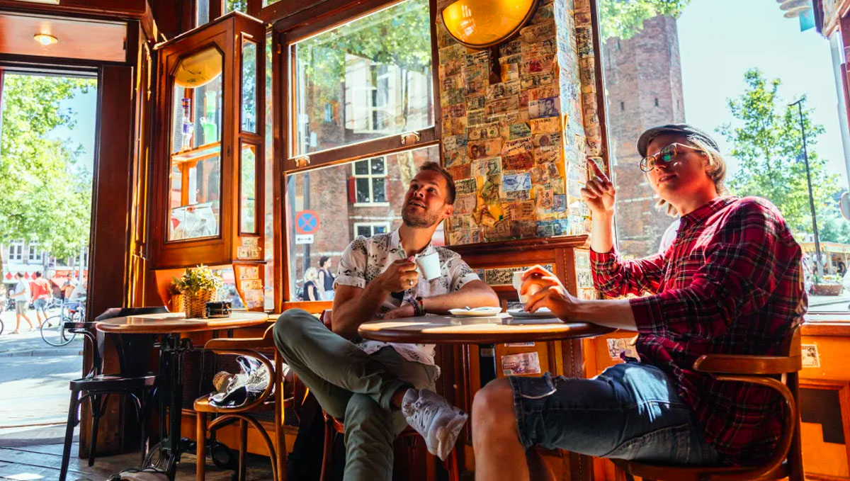 There are party inclined coffeeshops or more of the chill type in Holland.