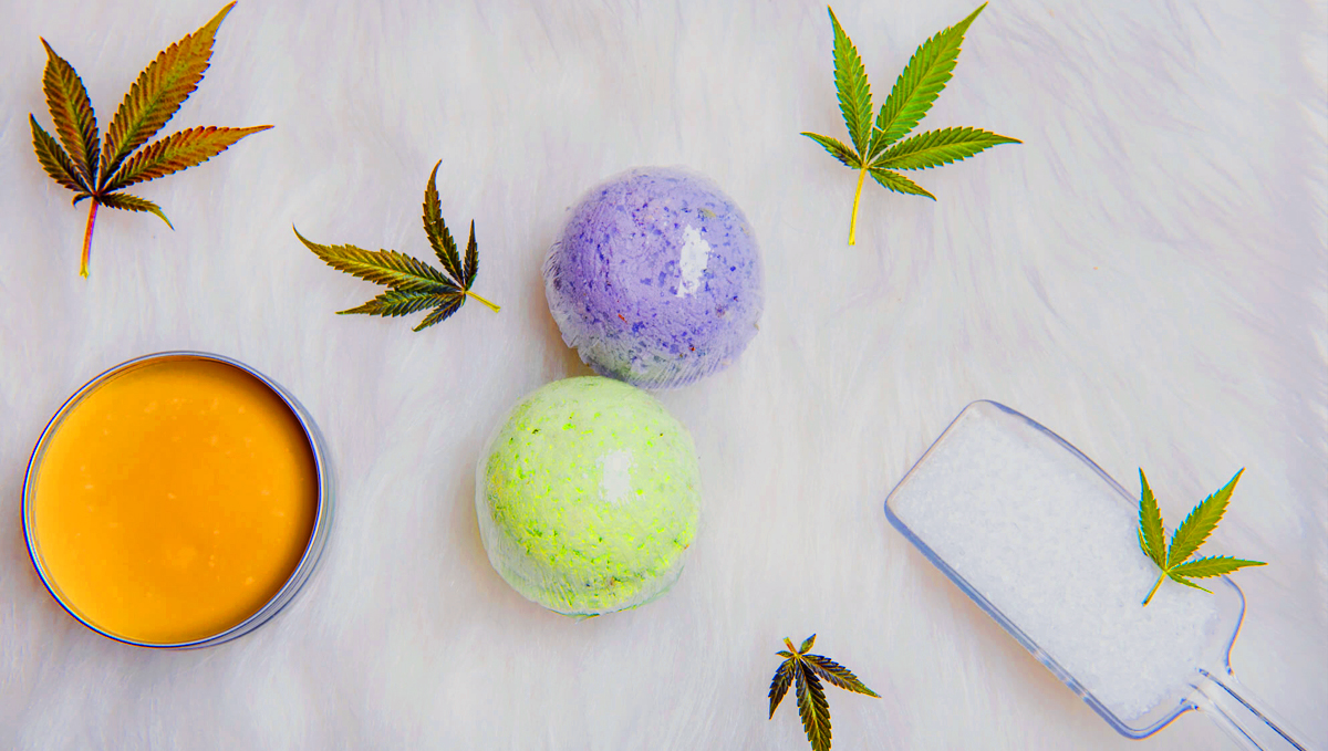 Making cannabis bath salts.