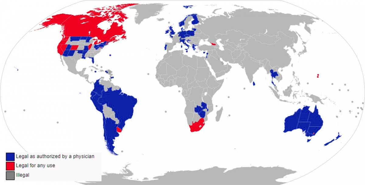 Legal medical cannabis map