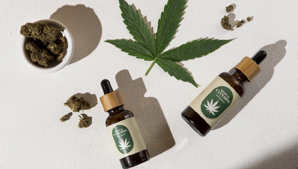 Weed in New Zealand: Cannabis Legal Status Guide: Cannabis leaves, buds, and bottles of cannabis oil