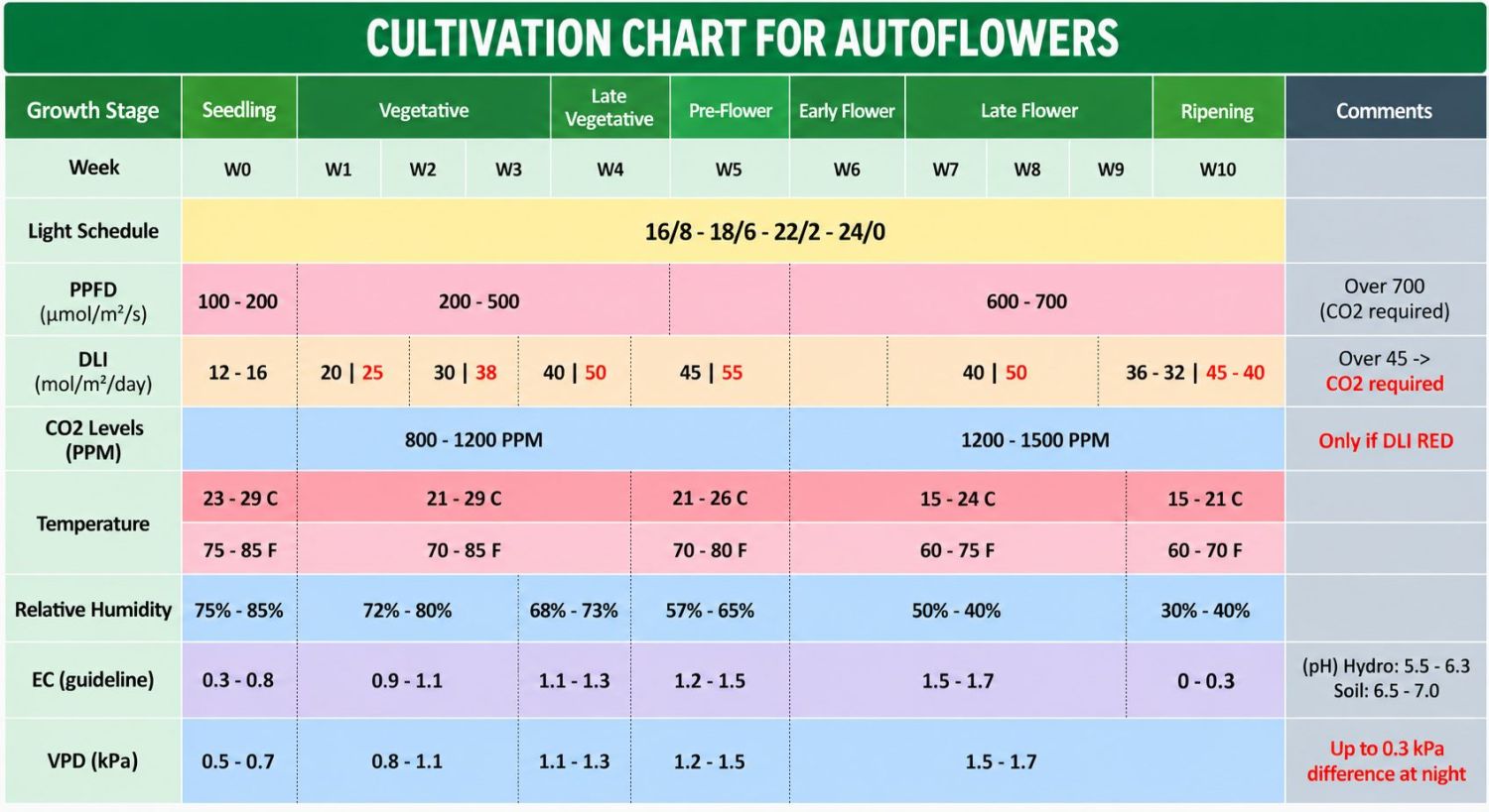 Optimale condities voor autoflowers