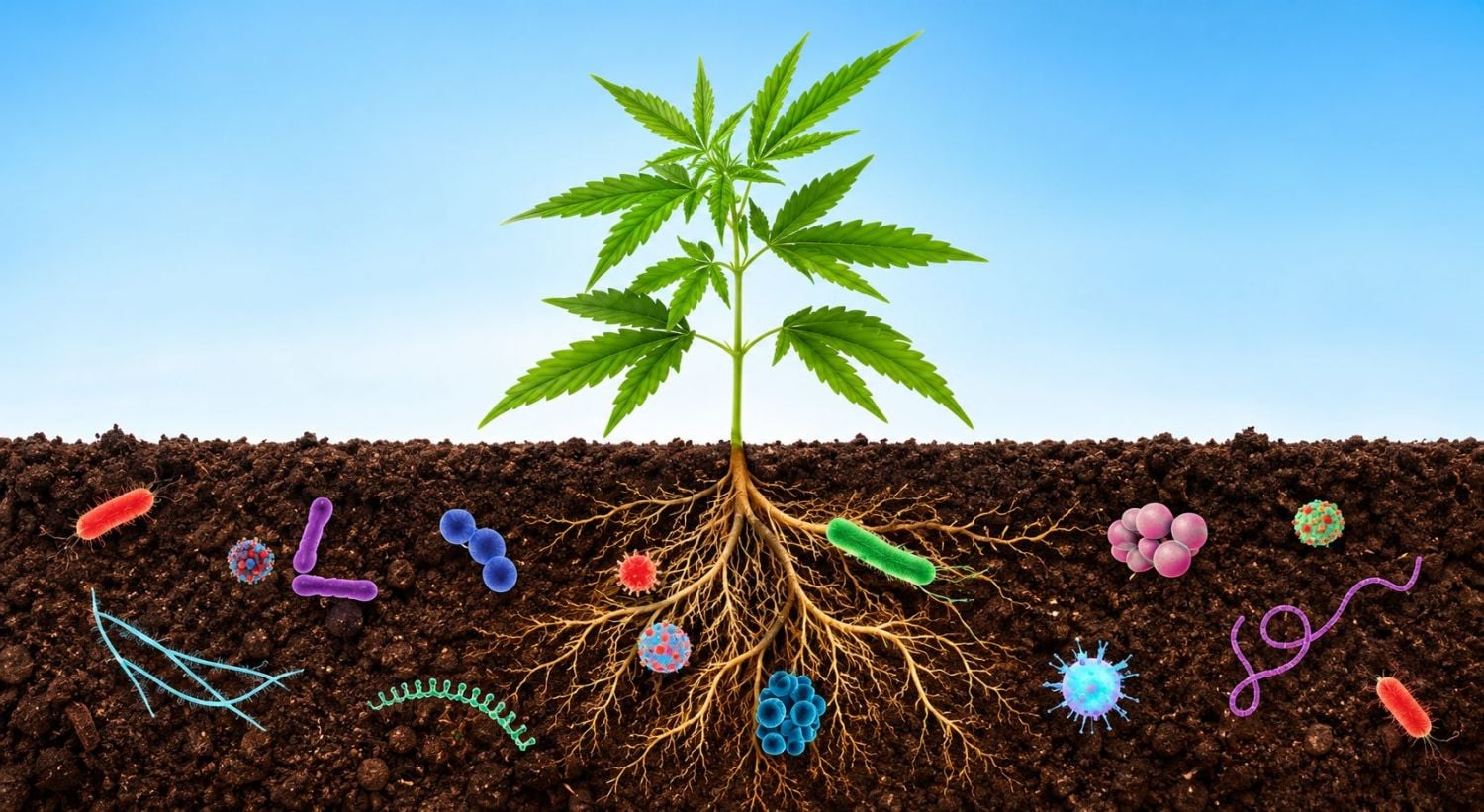 Корени од канабис: кориcни микроорганизми Cannabis Roots: beneficial microorganisms