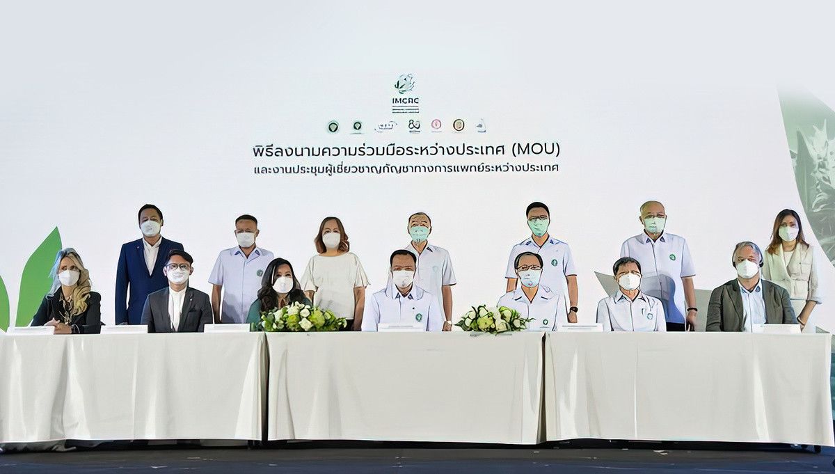 Thailand to Establish a Research Center For Medical Cannabis: The signees of the memorandum of understanding Thailand to Establish a Research Center For Medical Cannabis: The signees of the memorandum of understanding