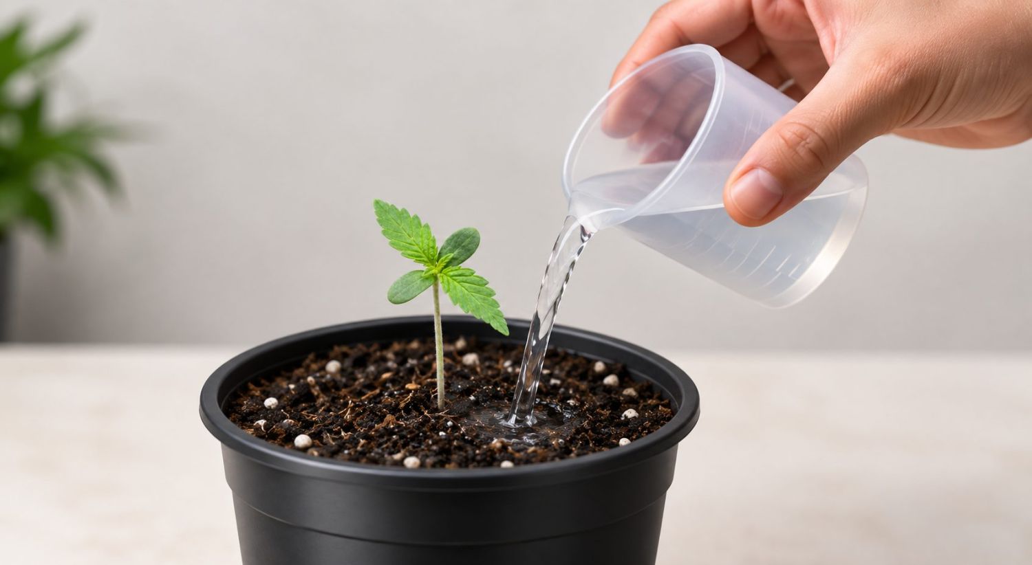 Common cannabis seedling problems: watering properly