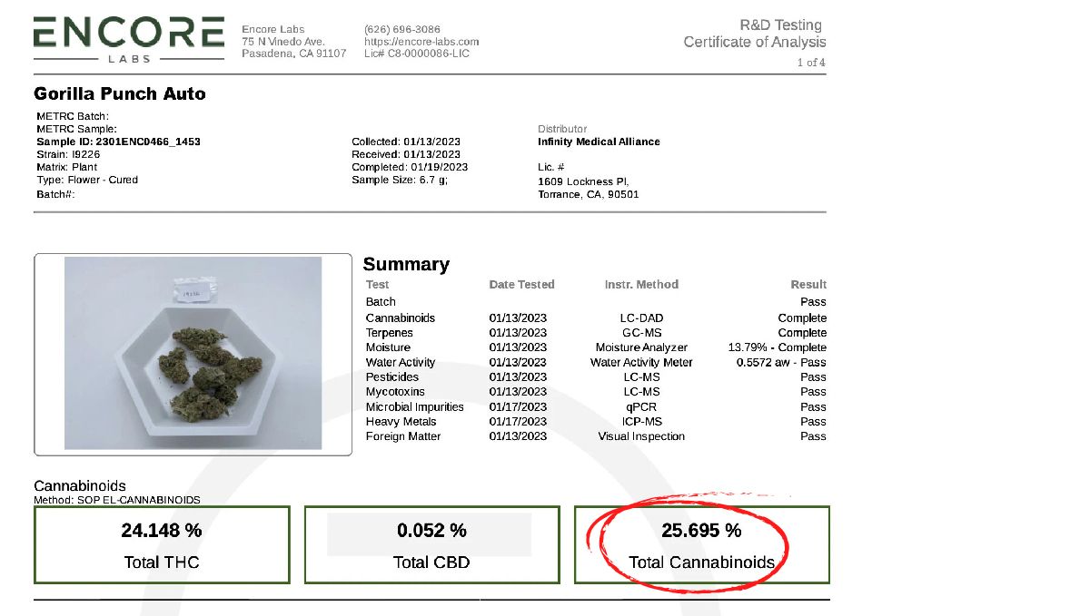 Lab test of Gorilla Punch Auto Lab test of Gorilla Punch Auto
