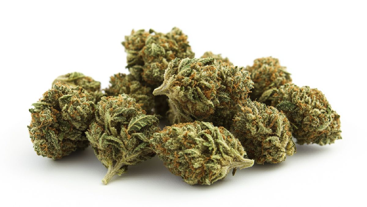 4 Grams of Weed: Understanding Marijuana Weights and Measurements: A small heap of dry cannabis buds on a white background